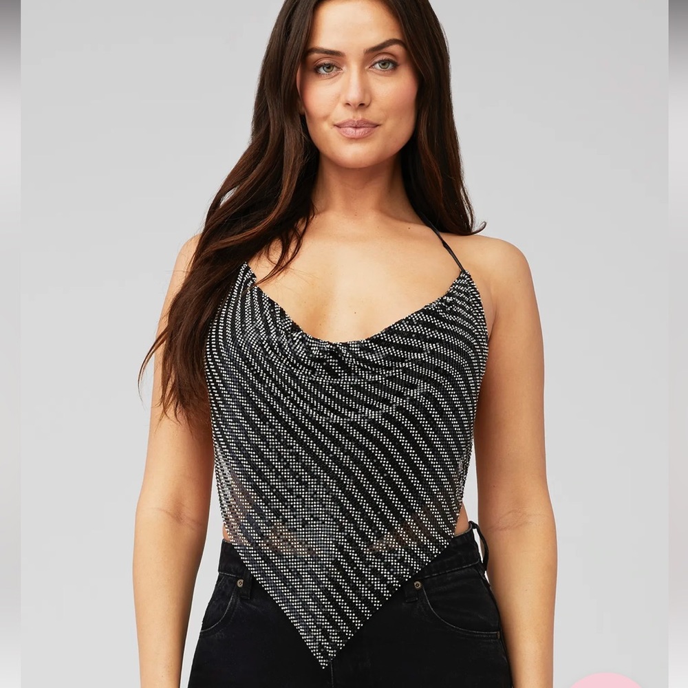 NWT Barely There Steve Madden Rhinestone Top